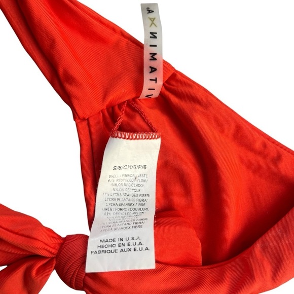 VITAMIN A Lou Bikini Top and Carmen Bikini Bottom Set in Papavero - Picture 8 of 10